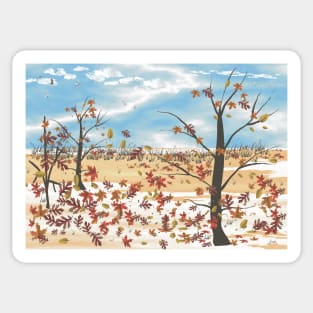 Fall to Autumn in the Desert Sticker